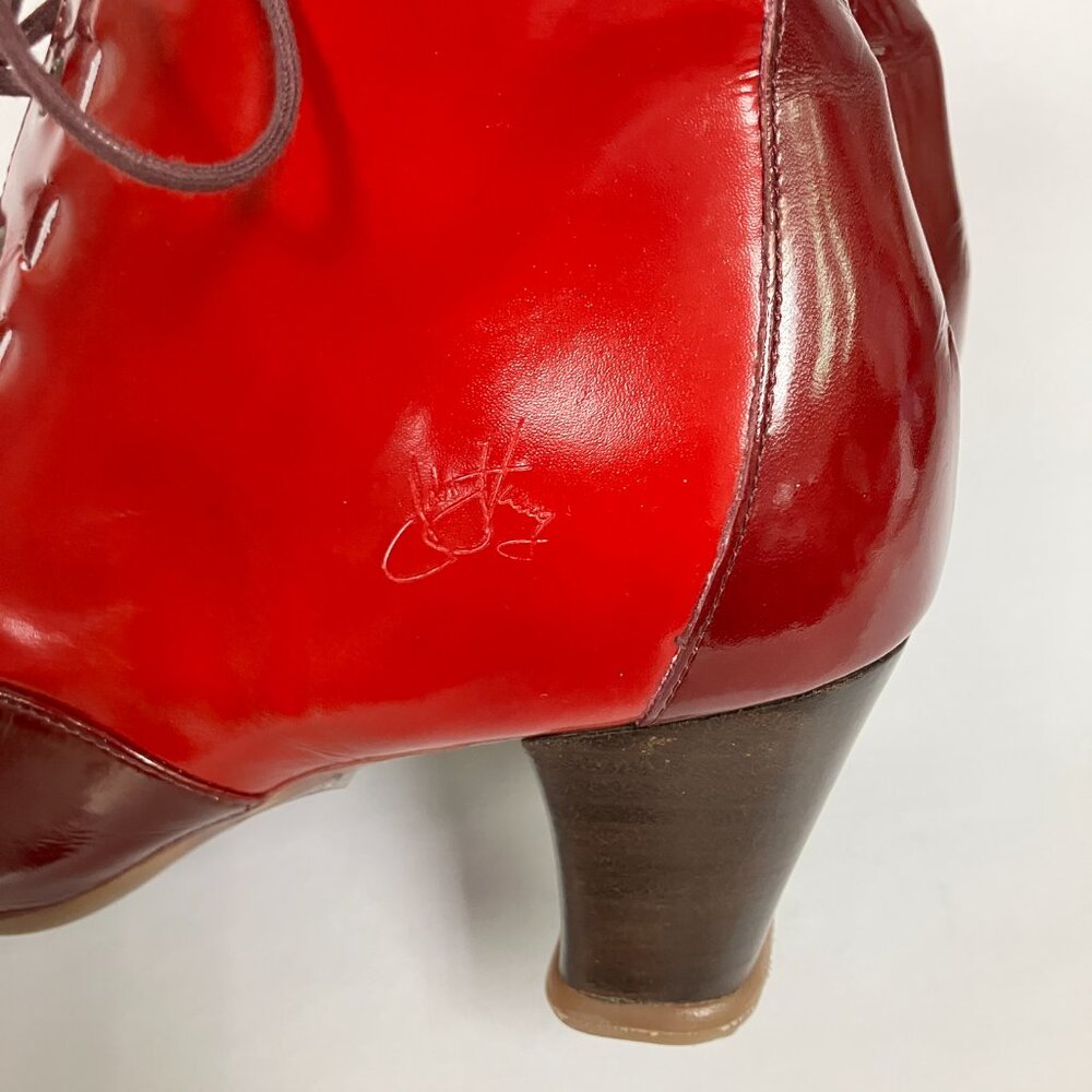 *BRAND NEW!* Fluevog 2008 Operetta BARTOLI Booties, Wine, Size 9! Super cute!!! - Picture 8 of 15